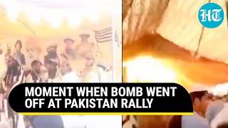 Moment Pak Suicide Bomber Blew Himself Up At Bajaur Rally; Blast As Pro-Taliban Leader Arrives