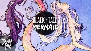 Black-Tail Mermaid  Watercolor Speedpaint  Compostition and Character Design