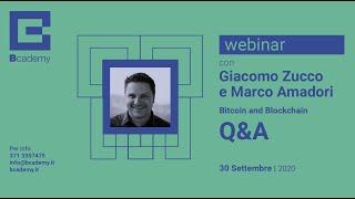 Marco Amadori - Webinar Bitcoin and Blochchain Q&A