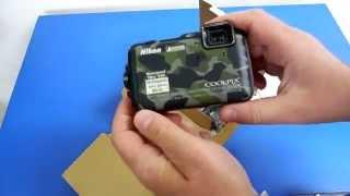 Фотоаппарат Nikon COOLPIX AW120 Camouflage | unboxing