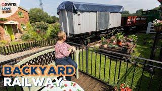 Man builds full size railway in his back garden  | LOVE THIS!