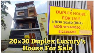 20×30 DUPLEX 3 BHK HOUSE FOR SALE IN BANGLORE WITH 100% LOAN ALSO