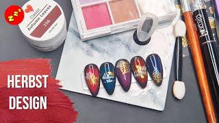 Herbst Nailart mit Ombre Pigment & Nail Stickern | Lazy Nailz 100