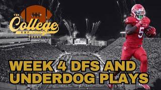 Week 4 DFS & Underdog Picks | The College Football Experience