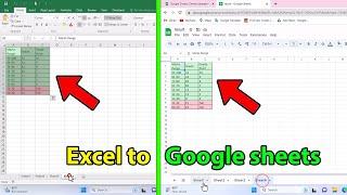 How to convert excel to google sheet