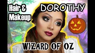 DOROTHY GLAM MAKEUP AND HAIR TUTORIAL| WIZARD OF OZ