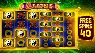 SUPER RARE 40 FREE SPINS On 5 LIONS MEGAWAYS!! (TRIPLE RETRIGGER)