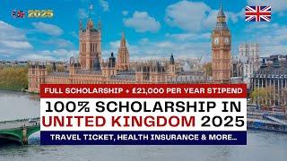 Apply For Fully Funded UK Scholarship 2025 - NO Application Fee!