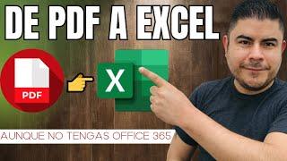 Importar Tablas de un archivo PDF a Excel usando Power Query | Sin tener Office 365