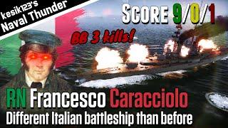 [War Thunder Naval] Italian battleship of different style than before｜RN Francesco Caracciolo｜2K QHD