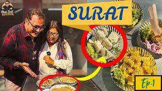 Surat Street Food | Locho, White Dhokla, Khandvi, Khawsa, Khaman & More | Sanjeev Seth | Ep 1