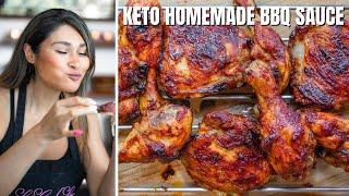 EASY KETO BBQ SAUCE RECIPE! How to Make BBQ Chicken With Homemade Sauce