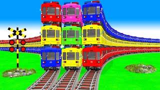 踏切アニメ あぶない電車 TRAIN  Fumikiri 3D Railroad Crossing Animation # train #1