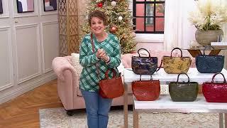 Patricia Nash Leather Fairford Satchel with Crossbody on QVC