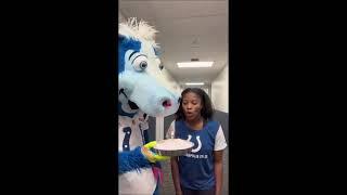 Blue the Mascot Pies more people 3