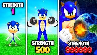 Growing STRONGEST SONIC In ROBLOX!