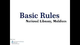 Library Rules and Regulations