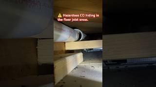 ️#carbonmonoxide hiding in floor joist areas #gas #youtubeshort #shorts #shortvideo #waterheater