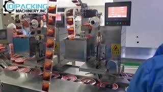 Automatic sauce bag feeding machine for instant noodle products