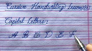 How to Learn Cursive handwriting lesson 2|English handwriting Course lesson 2|Cursive writing course