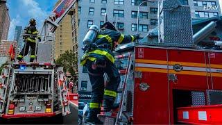 **Early Arrival** FDNY Responding to 2 FIRES Back to Back on Upper East Side in an APT & Restaurant!