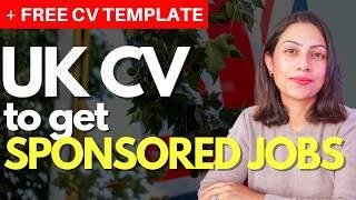 NEW UK CV Format | BEST FREE UK RESUME for Interview Calls | UK Work Visa 2024 