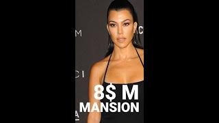 Kourtney Kardashian's Beautiful 8$ Million Mansion In Calabasas Kardashian's house tour #shorts