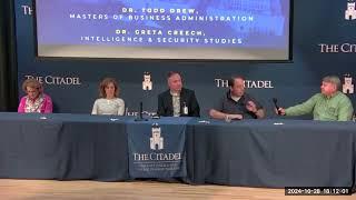 The Citadel Graduate College 2024 Fall Open House Faculty Panel