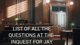 THE LIST FOR JAY SLATER'S NEXT INQUEST  & AIR BNB BOOKING NEWS ️