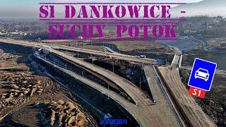 S1 Kosztowy - Bielsko-Biała, odcinek III Dankowice - Bielsko-Biała - GRUDZIEŃ 2024 [DRON][4K]