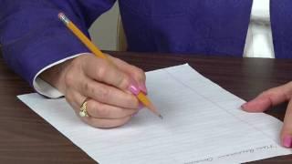 Pencil and Paper Position for Right handers