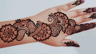 Very beautiful easy stylish arabic mehndidesign | Front hand mehndi | mehndidesign mehndi.