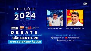 DEBATE COM OS CANDIDATOS A PREFEITO DE SÃO BENTO-PB - 19/09/2024