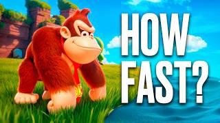 How fast can you TOUCH WATER in every DONKEY KONG game?