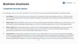 Corporate Directors and Officers [CPA Prep]