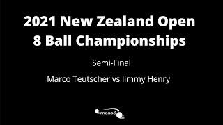 2021 New Zealand Open 8 Ball Live from Massé Pukekohe Semi-Final 2