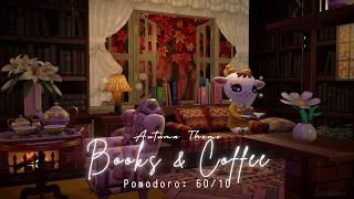 Pomodoro 60/10 • Jazzhop & Lofi chill music  Books & Coffee (Autumn) 