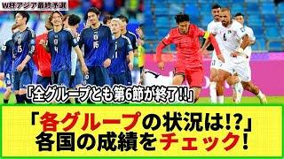 【W杯アジア最終予選】全グループの順位・成績を完全チェック!! 第6節終了時点のあの国の状況は!?