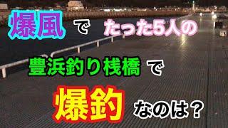 爆風でたった5人の豊浜釣り桟橋で爆釣なのは？ 知多半島