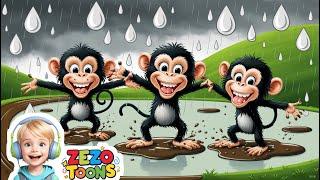 Three Monkeys’ Wild Jungle Playtime| Bananas and Laughs|  Adventures Under the Sun| Zezo Toons