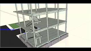 New Building G+2 Project - 3D Animation - SketchUp