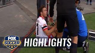 Nicolai Muller injures knee celebrating goal, gets subbed off | 2017-18 Bundesliga Highlights