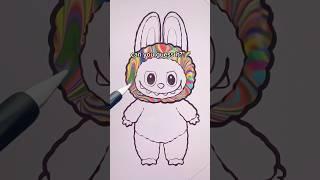 Random Colors TRANSFORM My Labubu…(Wild Results) #shorts #labubu #drawing #artchallenge