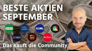 Die besten Aktien im September - das kauft die Community