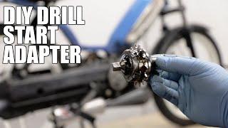 DIY drill start attachment for mopeds and small engines