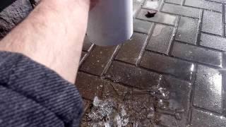 Лед из водостока. Самоподача