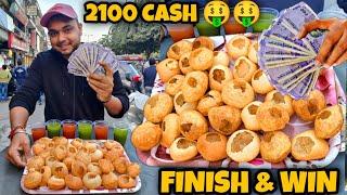 36 PANIPURI खाओ  2100 CASH ले जाओ  || street food challenge