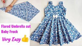 Very Easy Umbrella cut Baby Frock Cutting and stitching