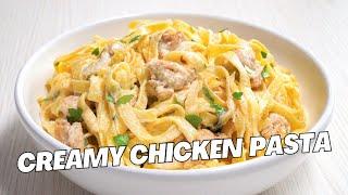 15 Minute Easy CREAMY CHICKEN PASTA Recipe by Always Yummy!