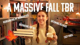  a very large fall tbr  | decorating & reorganizing my book shelves for fall